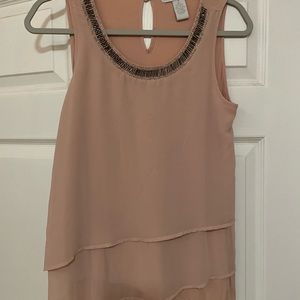 Pale pink tank top blouse